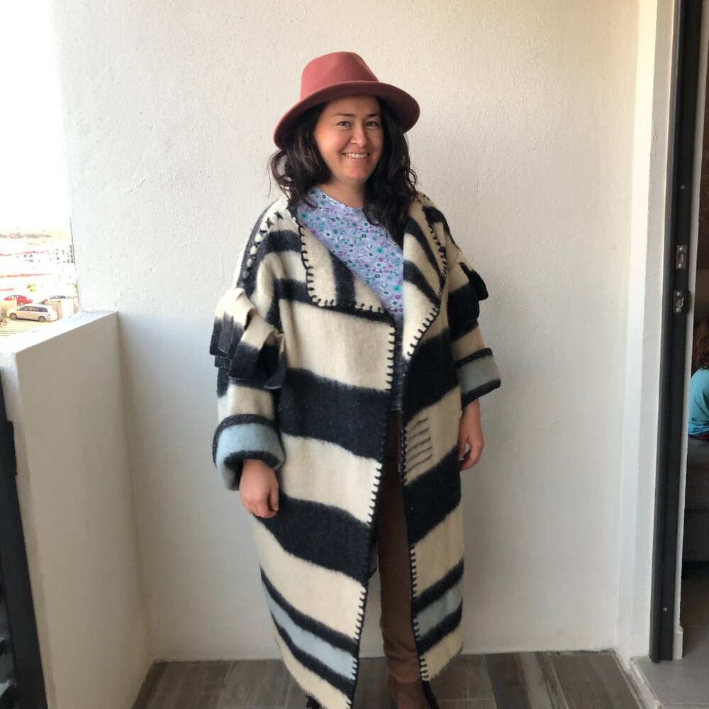 Vintage Early Whitney Handmade Blanket Coat Capote Coat Hudson Bay Coat